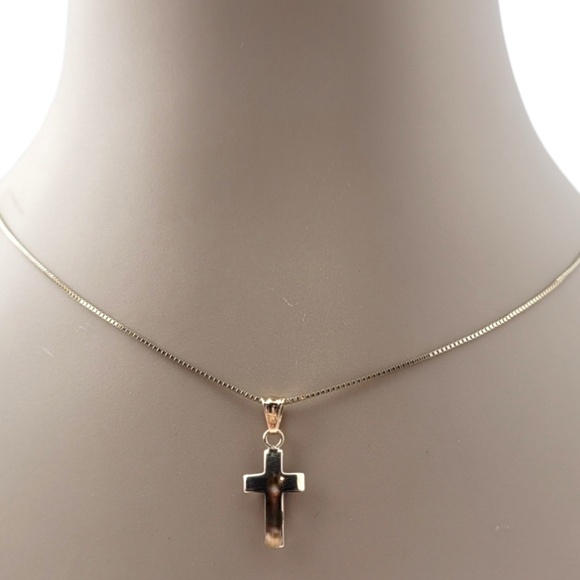 14K Yellow Gold Reversible Open Cross Pendant #20317 - Picture 6 of 7